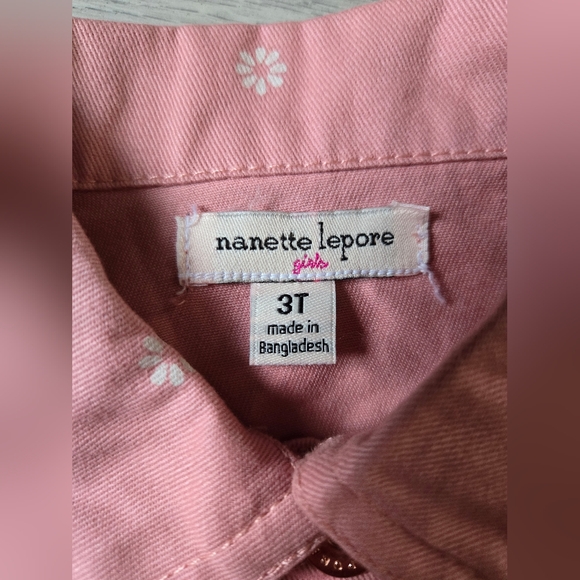 Nanette Lepore Girls Pink Jean Jacket - Picture 7 of 10